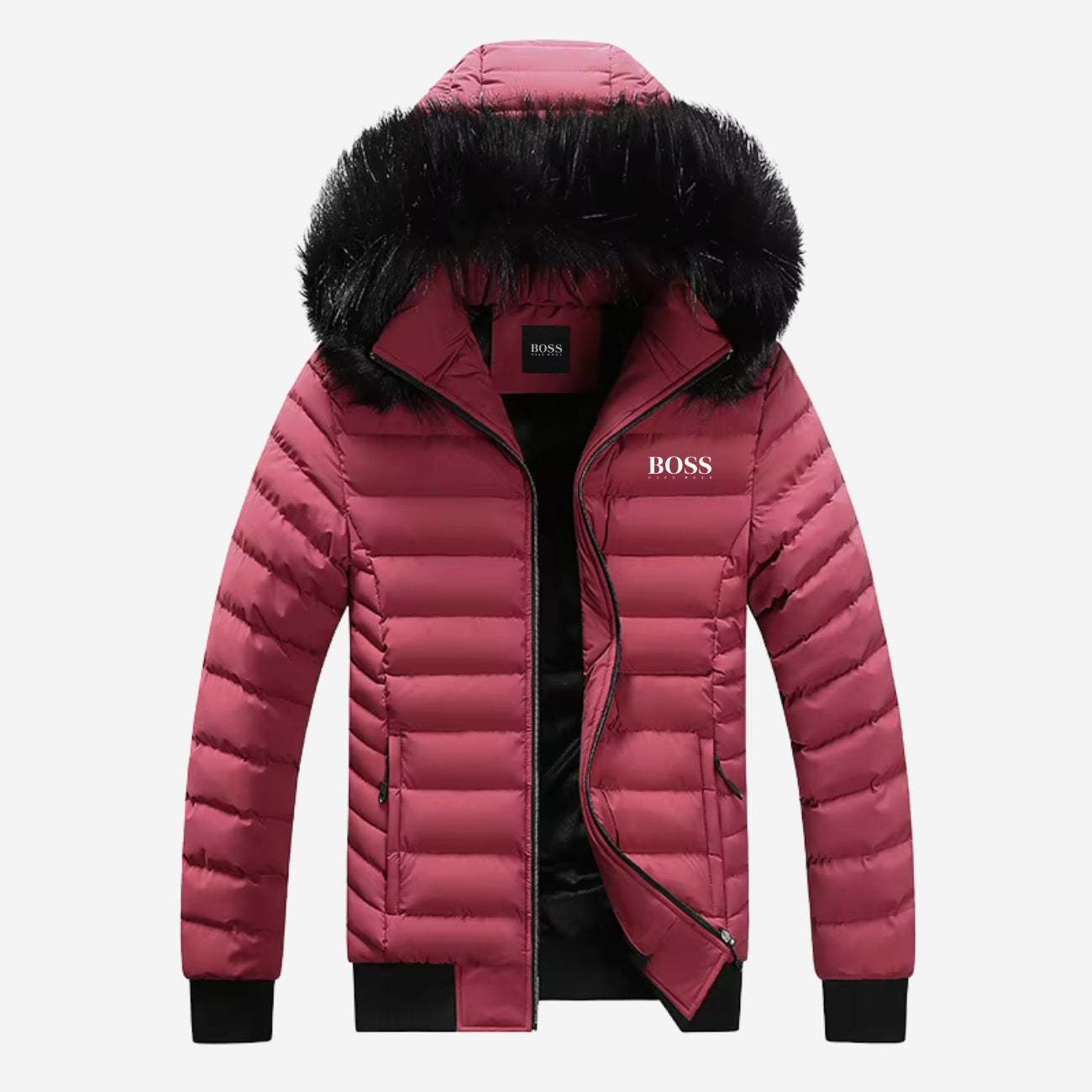 BSS | Down jacket with fur collar