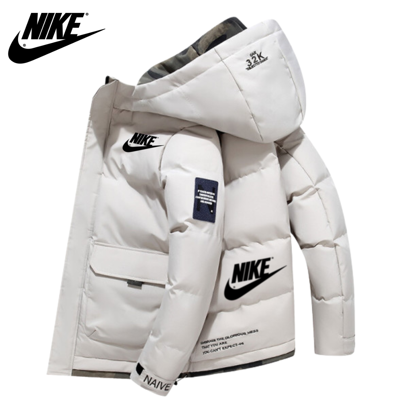 Veste d'hiver matelassée vue arrière