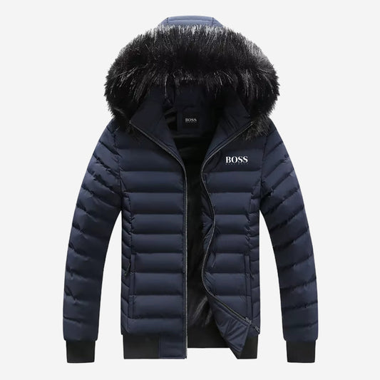 BSS | Down jacket with fur collar