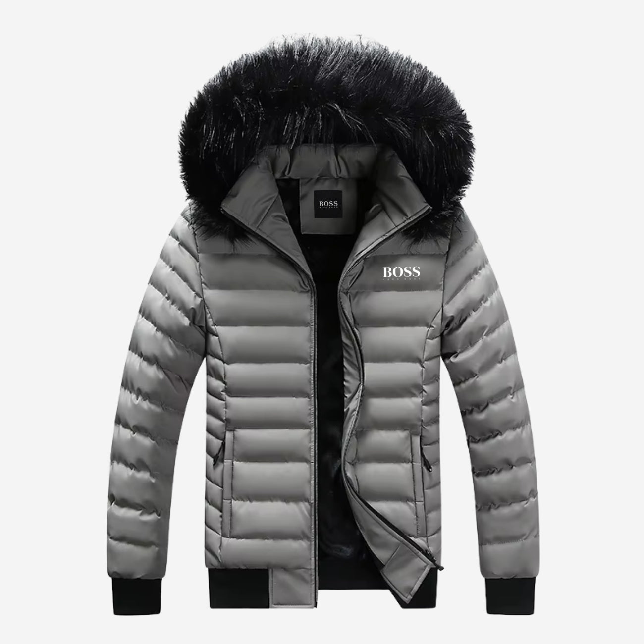 BSS | Down jacket with fur collar