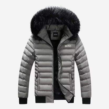 BSS | Down jacket with fur collar