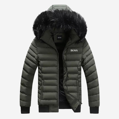 BSS | Down jacket with fur collar